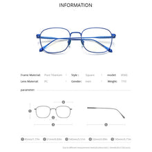 Carica l&#39;immagine nel visualizzatore di Gallery, FONEX Pure Titanium Glasses Frame Men Square Eyewear 2023 Male Optical Myopia Prescription Eyeglasses Frames 8560