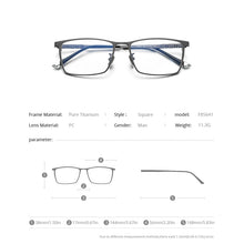 Load image into Gallery viewer, FONEX Pure Titanium Glasses Frame Men Square Eyewear 2023 Male Classic Full Optical Prescription Eyeglasses Frames F85641