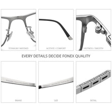 Load image into Gallery viewer, FONEX Pure Titanium Glasses Frame Men Square Eyewear 2023 Male Full Rim Optical Frames Prescription Eyeglasses Frames F85691