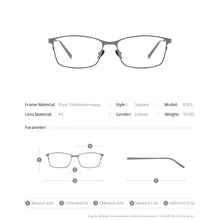 Load image into Gallery viewer, FONEX Pure Titanium Glasses Frame Men Square Eyewear Male Classic Full Optical Prescription Eyeglasses Frames Gafas Oculos 8505