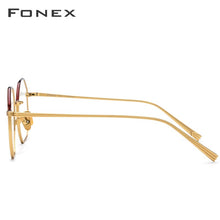 Load image into Gallery viewer, FONEX Pure Titanium Glasses Frame Men Ultralight Polygon Myopia Optical Prescription Eyeglasses Frame Women Female Eyewear 880