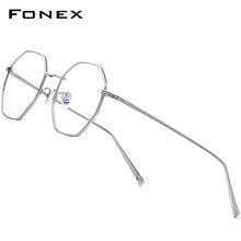 Load image into Gallery viewer, FONEX Pure Titanium Glasses Frame Men Ultralight Polygon Myopia Optical Prescription Eyeglasses Frame Women Female Eyewear 880