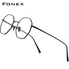 Load image into Gallery viewer, FONEX Pure Titanium Glasses Frame Men Ultralight Polygon Myopia Optical Prescription Eyeglasses Frame Women Female Eyewear 880