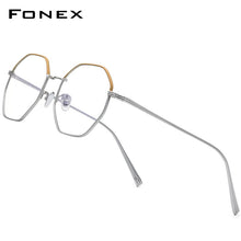 Load image into Gallery viewer, FONEX Pure Titanium Glasses Frame Men Ultralight Polygon Myopia Optical Prescription Eyeglasses Frame Women Female Eyewear 880