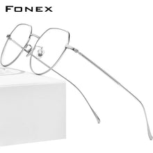 Load image into Gallery viewer, FONEX Pure Titanium Glasses Frame Men Vintage Polygon Myopia Optical Prescription Eyeglasses Frame Men 2023 Eyewear F85660