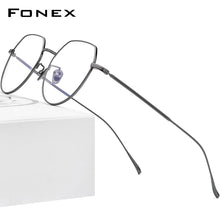Load image into Gallery viewer, FONEX Pure Titanium Glasses Frame Men Vintage Polygon Myopia Optical Prescription Eyeglasses Frame Men 2023 Eyewear F85660