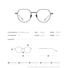 Load image into Gallery viewer, FONEX Pure Titanium Glasses Frame Men Vintage Polygon Myopia Optical Prescription Eyeglasses Frame Men 2023 Eyewear F85660