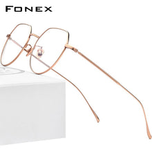 Load image into Gallery viewer, FONEX Pure Titanium Glasses Frame Men Vintage Polygon Myopia Optical Prescription Eyeglasses Frame Men 2023 Eyewear F85660