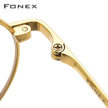 Load image into Gallery viewer, FONEX Pure Titanium Glasses Frame Men Vintage Round Myopia Optical Prescription Eyeglasses Frames Women Retro Oval Eyewear 893