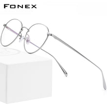 Load image into Gallery viewer, FONEX Pure Titanium Glasses Frame Men Vintage Round Myopia Optical Prescription Eyeglasses Frames Women Retro Oval Eyewear 893