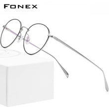 Load image into Gallery viewer, FONEX Pure Titanium Glasses Frame Men Vintage Round Myopia Optical Prescription Eyeglasses Frames Women Retro Oval Eyewear 893