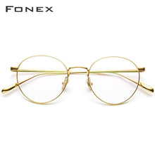 Load image into Gallery viewer, FONEX Pure Titanium Glasses Frame Men Vintage Round Myopia Optical Prescription Eyeglasses Frames Women Retro Oval Eyewear 893