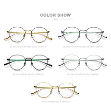 Load image into Gallery viewer, FONEX Pure Titanium Glasses Frame Men Vintage Round Myopia Optical Prescription Eyeglasses Frames Women Retro Oval Eyewear 893