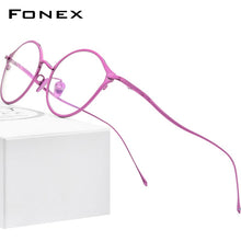 Load image into Gallery viewer, FONEX Pure Titanium Glasses Frame Women Retro Cat Eye Prescription Eyeglasses 2023 Cateye Myopia Optical Eyewear F85657
