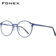 Load image into Gallery viewer, Pure Titanium Glasses Frame Women Retro Round Prescription Eyeglasses  New Men Antiskid Optical Screwless Eyewear