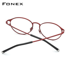Load image into Gallery viewer, FONEX Pure Titanium Glasses Frame Women Vintage Round Eyewear Prescription Eyeglasses Retro Myopia Optical Frames Men 8501