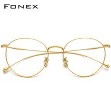 Load image into Gallery viewer, Pure Titanium Glasses Men Vintage Round Eyewear Myopia Optical Prescription Brand Designer Eyeglasses Frame Women