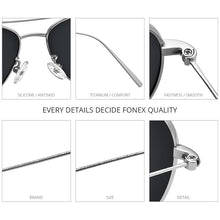 Load image into Gallery viewer, FONEX Pure Titanium Polarized Sunglasses Men Aviation Sun Glasses for Men Brand Designer Male Aviador Mirrored Sunglass 3001