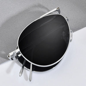FONEX Pure Titanium Polarized Sunglasses Men Folding Classic Aviation Sun Glasses for Men Aviador  Male Shades 838