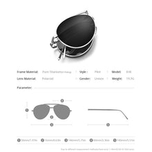 Load image into Gallery viewer, FONEX Pure Titanium Polarized Sunglasses Men Folding Famous Aviation Sun Glasses for Men Aviador  Shades 838