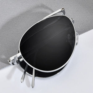 FONEX Pure Titanium Polarized Sunglasses Men Folding Famous Aviation Sun Glasses for Men Aviador  Shades 838