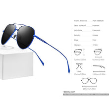 Load image into Gallery viewer, FONEX Pure Titanium Sunglasses Men Aviation Polarized Sun Glasses for Men 2023 Driving Outdoor Aviador UV400 Shades 8507