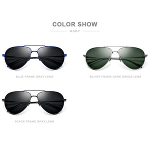 FONEX Pure Titanium Sunglasses Men Aviation Polarized Sun Glasses for Men 2023 Driving Outdoor Aviador UV400 Shades 8507