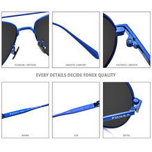 Load image into Gallery viewer, FONEX Pure Titanium Sunglasses Men Aviation Polarized Sun Glasses for Men 2023 Driving Outdoor Aviador UV400 Shades 8507