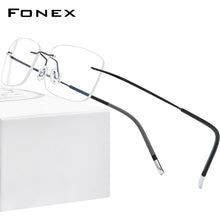 Load image into Gallery viewer, FONEX Rimless Titanium Glasses Men 2023 Frameless Prescription Eyeglasses Frame Women Myopia Optical Eyewear 9203