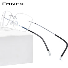 Load image into Gallery viewer, FONEX Rimless Titanium Glasses Men 2023 Frameless Prescription Eyeglasses Frame Women Myopia Optical Eyewear 9203