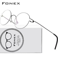 Load image into Gallery viewer, Screwless Eyewear Prescription Eyeglasses Frame Women Round Myopia Optical Denmark Korean Glasses Frame Men Titanium 98607