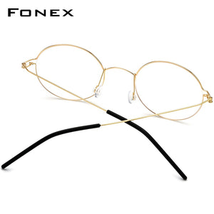 Screwless Eyewear Prescription Eyeglasses Frame Women Round Myopia Optical Denmark Korean Glasses Frame Men Titanium 98607