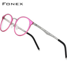 Load image into Gallery viewer, FONEX TR90 Glasses Frame Men Women Vintage Round Prescription Eyeglasses Myopia Optical Frame Spectacles Retro Screwless Eyewear