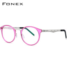 Load image into Gallery viewer, FONEX TR90 Glasses Frame Men Women Vintage Round Prescription Eyeglasses Myopia Optical Frame Spectacles Retro Screwless Eyewear