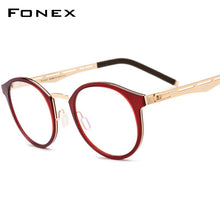 Load image into Gallery viewer, FONEX TR90 Glasses Frame Men Women Vintage Round Prescription Eyeglasses Myopia Optical Frame Spectacles Retro Screwless Eyewear