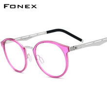 Load image into Gallery viewer, FONEX TR90 Glasses Frame Men Women Vintage Round Prescription Eyeglasses Myopia Optical Frame Spectacles Retro Screwless Eyewear