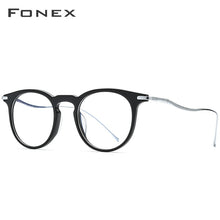 Load image into Gallery viewer, FONEX Titanium Acetate Glasses Men Prescription Vintage Optical Eyeglasses Frame Women Retro Round Myopia Spectacle Eyewear 857