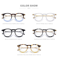 Load image into Gallery viewer, FONEX Titanium Acetate Glasses Men Prescription Vintage Optical Eyeglasses Frame Women Retro Round Myopia Spectacle Eyewear 857