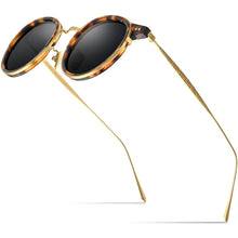 Load image into Gallery viewer, FONEX Titanium Acetate Polarized Sunglasses Men 2023 Retro Vintage Round UV400 Sun Glasses for Women Korean Shades 850