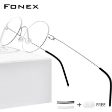 Load image into Gallery viewer, FONEX Titanium Alloy Eyeglasses Frame Men Vintage Round Glasses Women Optical Korean Prescription Screwless Eyewear 98607