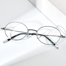 Load image into Gallery viewer, FONEX Titanium Alloy Eyeglasses Men Prescription Glasses Frame Women Oval Myopia Optical Frame Korean Screwless Eyewear F1028