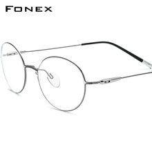 Load image into Gallery viewer, FONEX Titanium Alloy Eyeglasses Men Prescription Glasses Frame Women Oval Myopia Optical Frame Korean Screwless Eyewear F1028