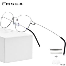 Load image into Gallery viewer, FONEX Titanium Alloy Glasses Frame Men Prescription Eyeglasses Korean Denmark Women Myopia Optical Frame Screwless Eyewear 98618