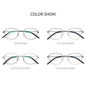 FONEX Titanium Alloy Glasses Frame Men Prescription Eyeglasses Korean Denmark Women Myopia Optical Frame Screwless Eyewear 98618