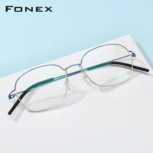 Load image into Gallery viewer, FONEX Titanium Alloy Glasses Frame Men Prescription Eyeglasses Korean Denmark Women Myopia Optical Frame Screwless Eyewear 98618
