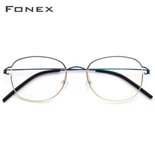 Load image into Gallery viewer, FONEX Titanium Alloy Glasses Frame Men Prescription Eyeglasses Korean Women Myopia Optical Frame Screwless Eyewear 98618