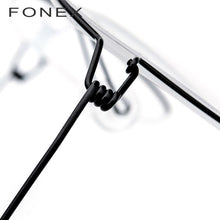 Load image into Gallery viewer, FONEX Titanium Alloy Glasses Frame Men Prescription Eyeglasses Korean Women Myopia Optical Frame Screwless Eyewear 98618