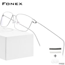 Carica l&#39;immagine nel visualizzatore di Gallery, FONEX Titanium Alloy Glasses Frame Men Prescription Eyeglasses Women Myopia Optical Korean Morten Screwless Eyewear 98624