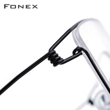 Carica l&#39;immagine nel visualizzatore di Gallery, FONEX Titanium Alloy Glasses Frame Men Prescription Eyeglasses Women Myopia Optical Korean Morten Screwless Eyewear 98624
