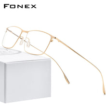 Load image into Gallery viewer, FONEX Titanium Alloy Glasses Frame Men Square Myopia Prescription Eyeglasses Frames 2022  Full Optical Korean Eyewear 8105